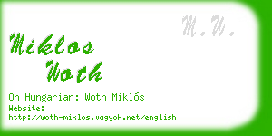 miklos woth business card